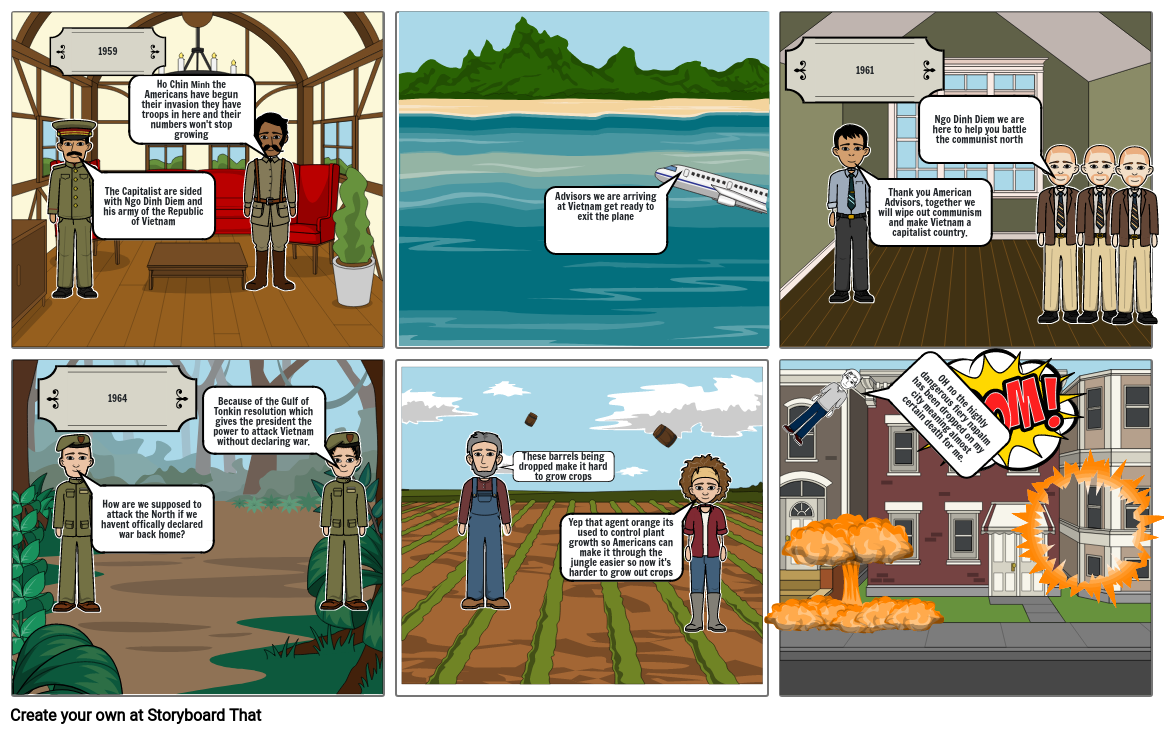 Vietnam War Comic Strip Storyboard by 7b96021c