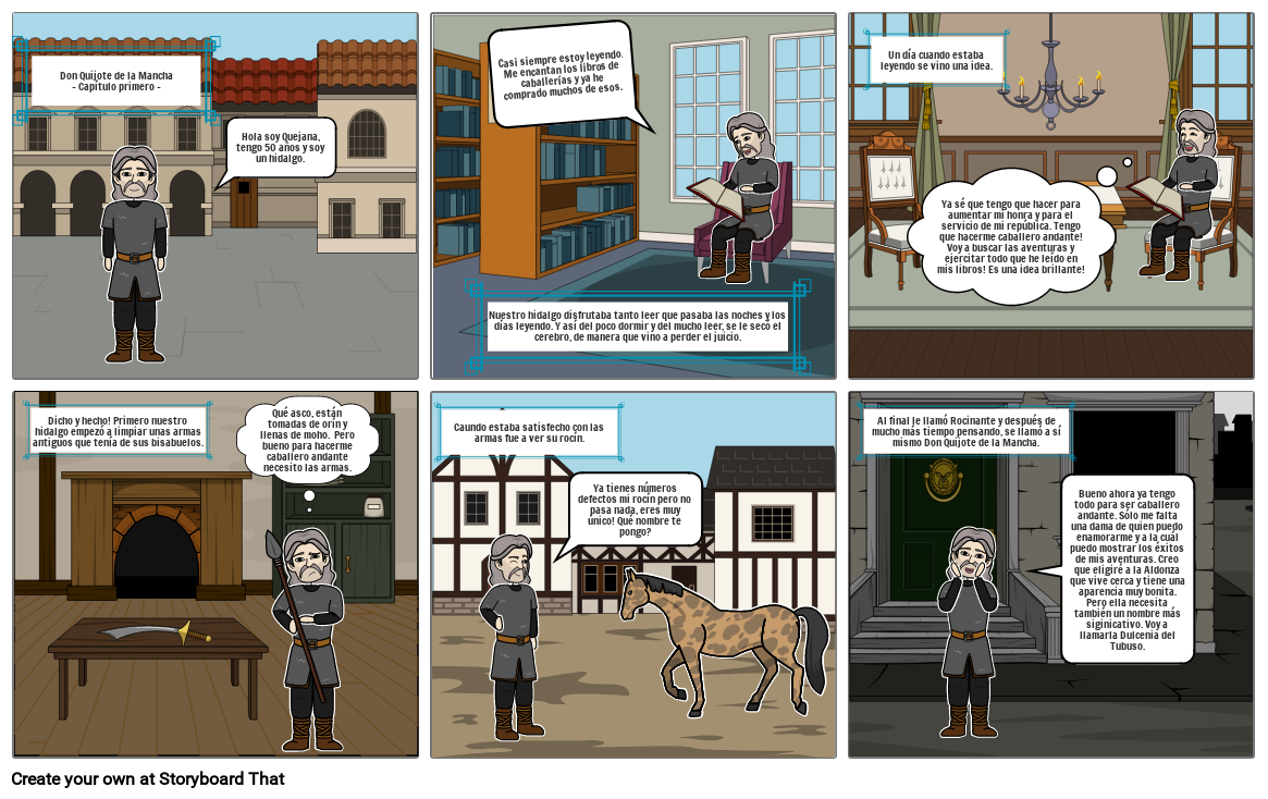 Comic Don Quijote de la Mancha Storyboard por 7b9a38d7