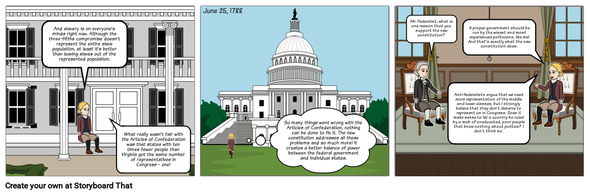 Federalist Comic Strip Storyboard by 7ba6aa77