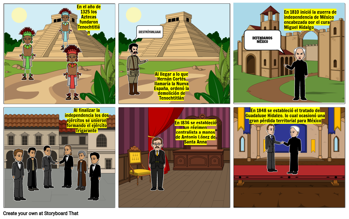 Historia De México Storyboard By 7bc4a19f 2351