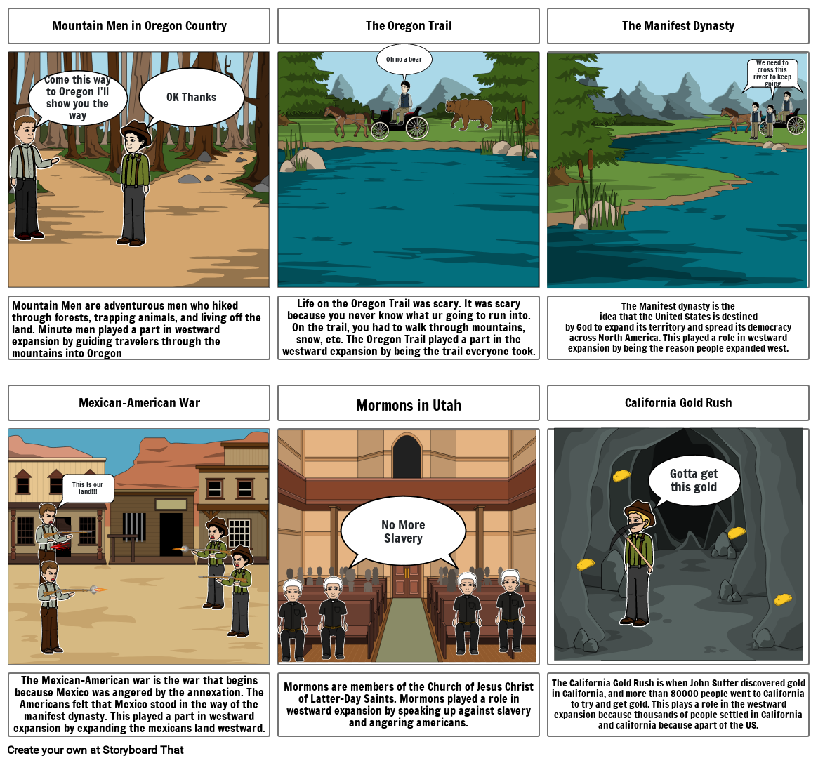 Westward Expansion Storyboard by 7c427a21