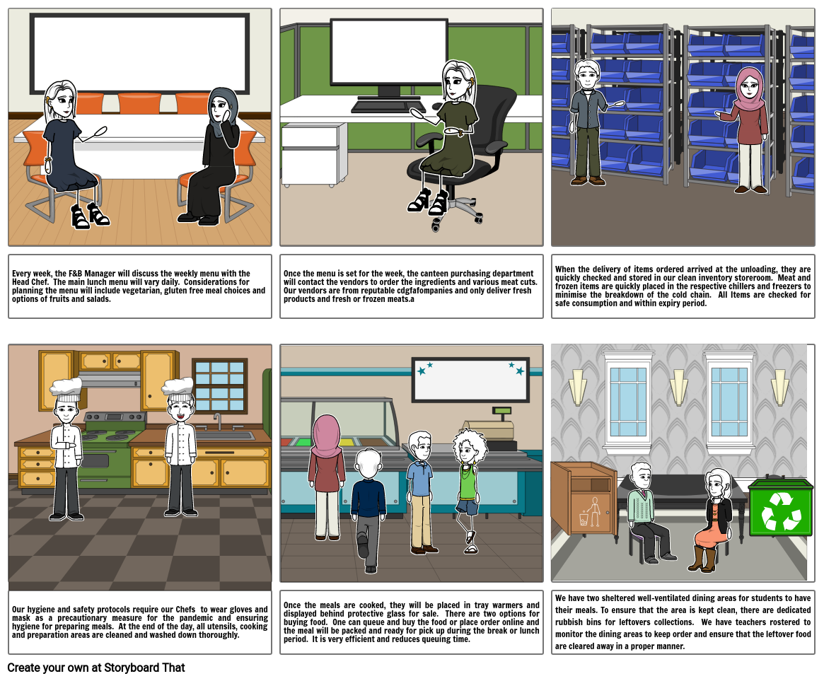 Canteen Storyboard by 7c54cd40