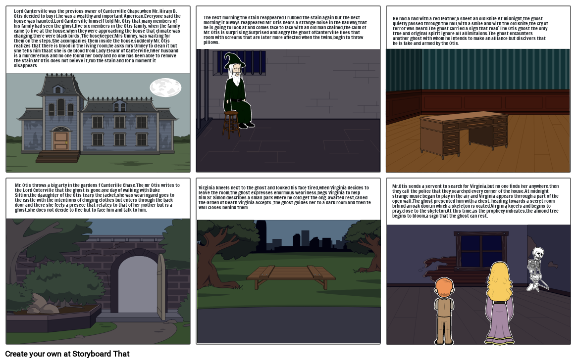 The Canterville Ghost Storyboard by 7c9ba151