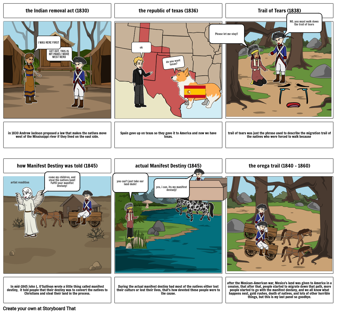 westward expansion project Storyboard by 7cb326bd