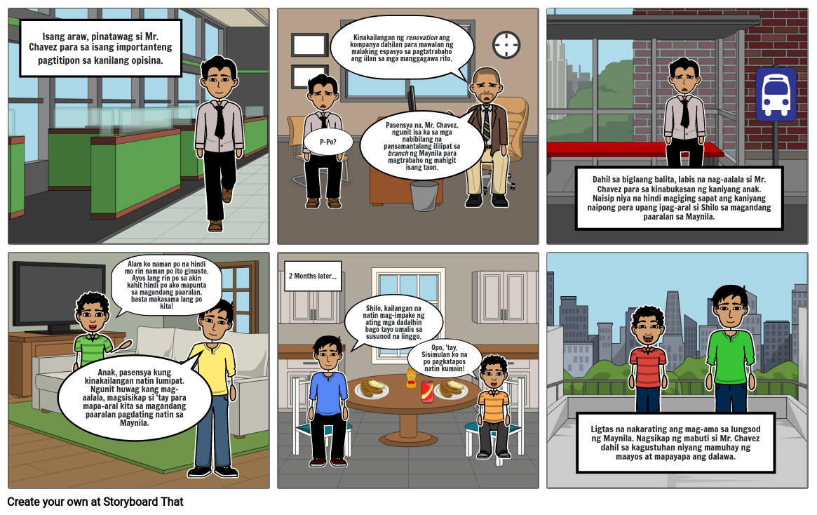 AP migrasyon comic strip Storyboard by 7d1ba246