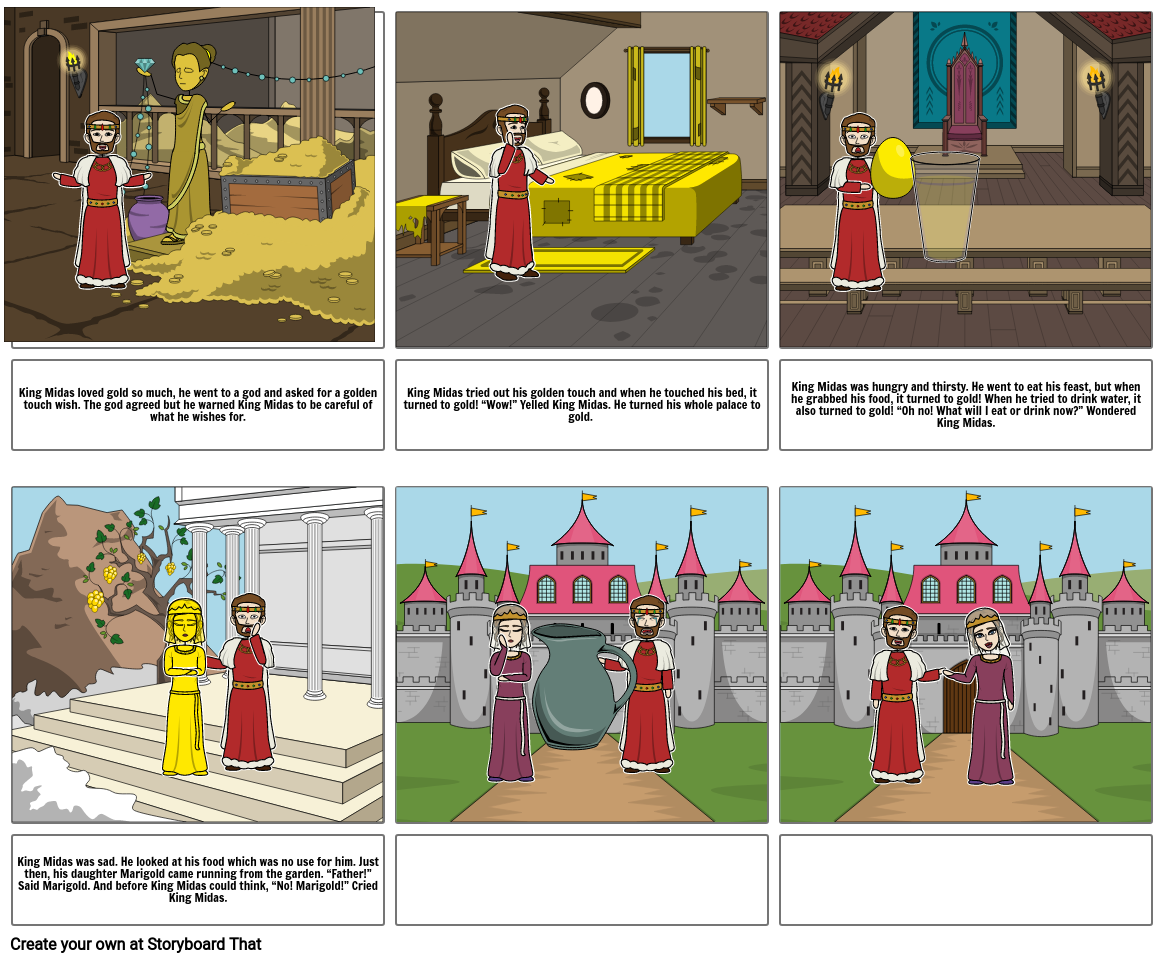 King Midas and the Golden Touch Storyboard by 7d66d719