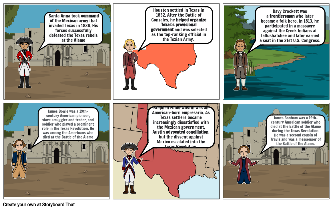 Texas Revolution Storyboard por 7d68d11c17842