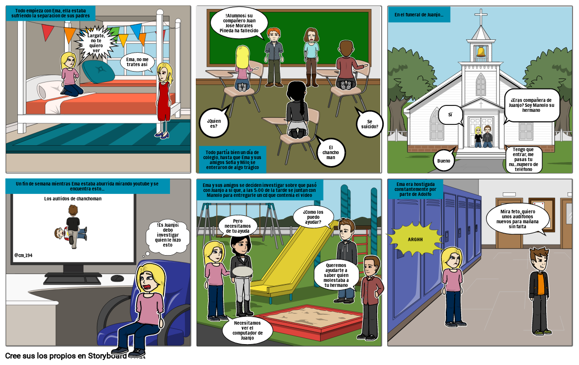 un secreto en mi colegio Storyboard por 7d9fa62f
