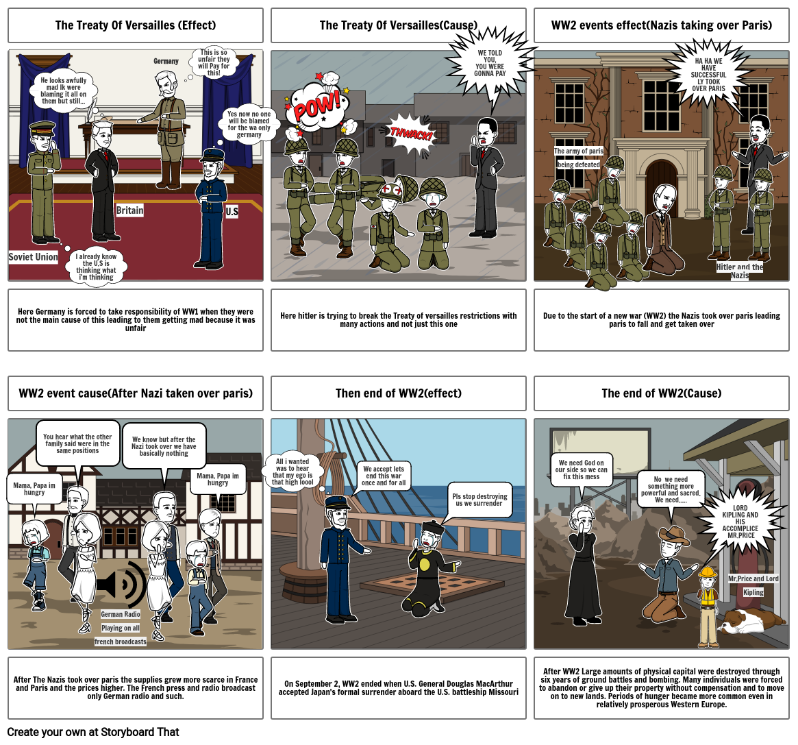 Causes and Effects of WW2 Storyboard by 7dbab740