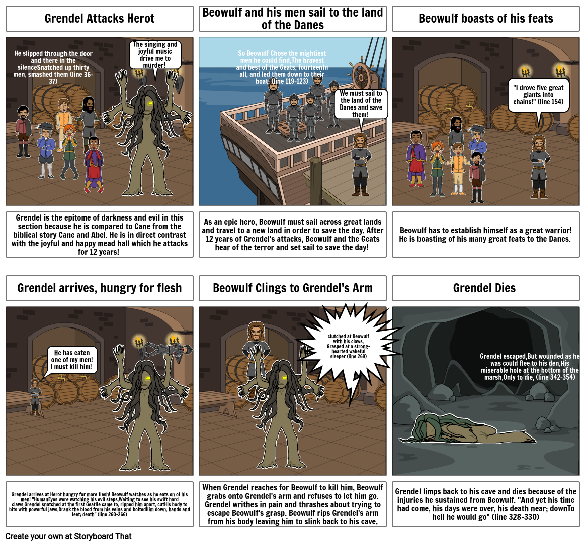 Beowulf Storyboard by 7e51a994