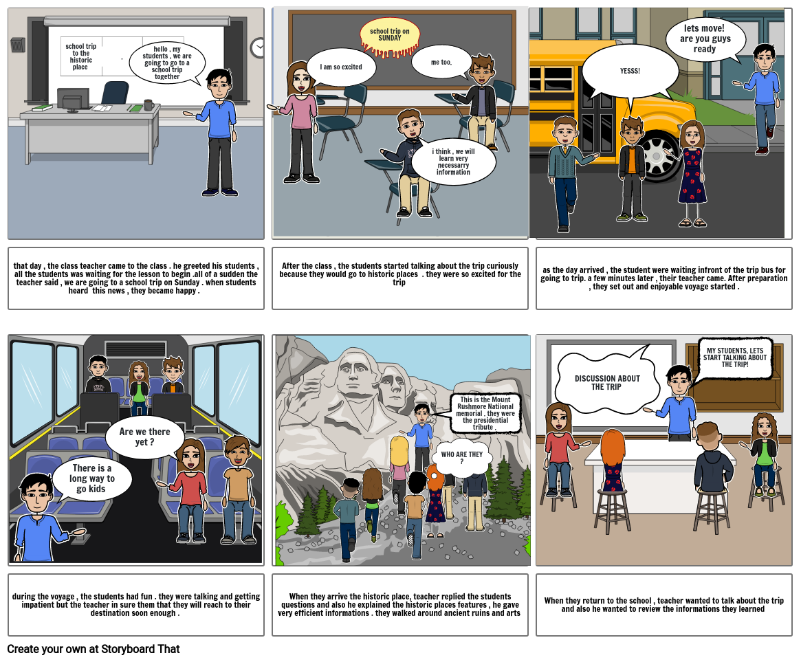 school filed trip Storyboard by 7e6ff0f9