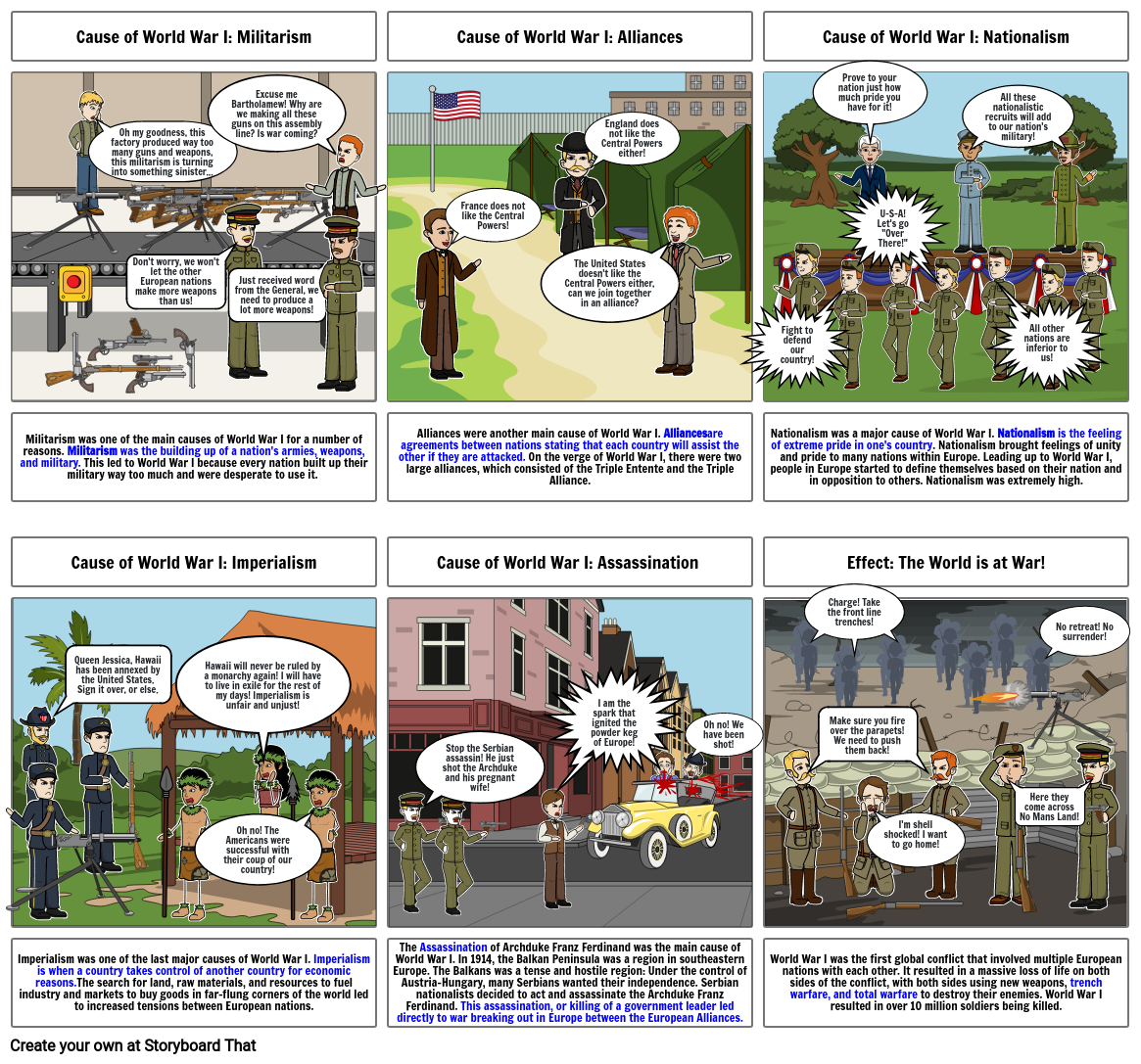 Effects of WW1 Comic Storyboard by 7e74bbcc