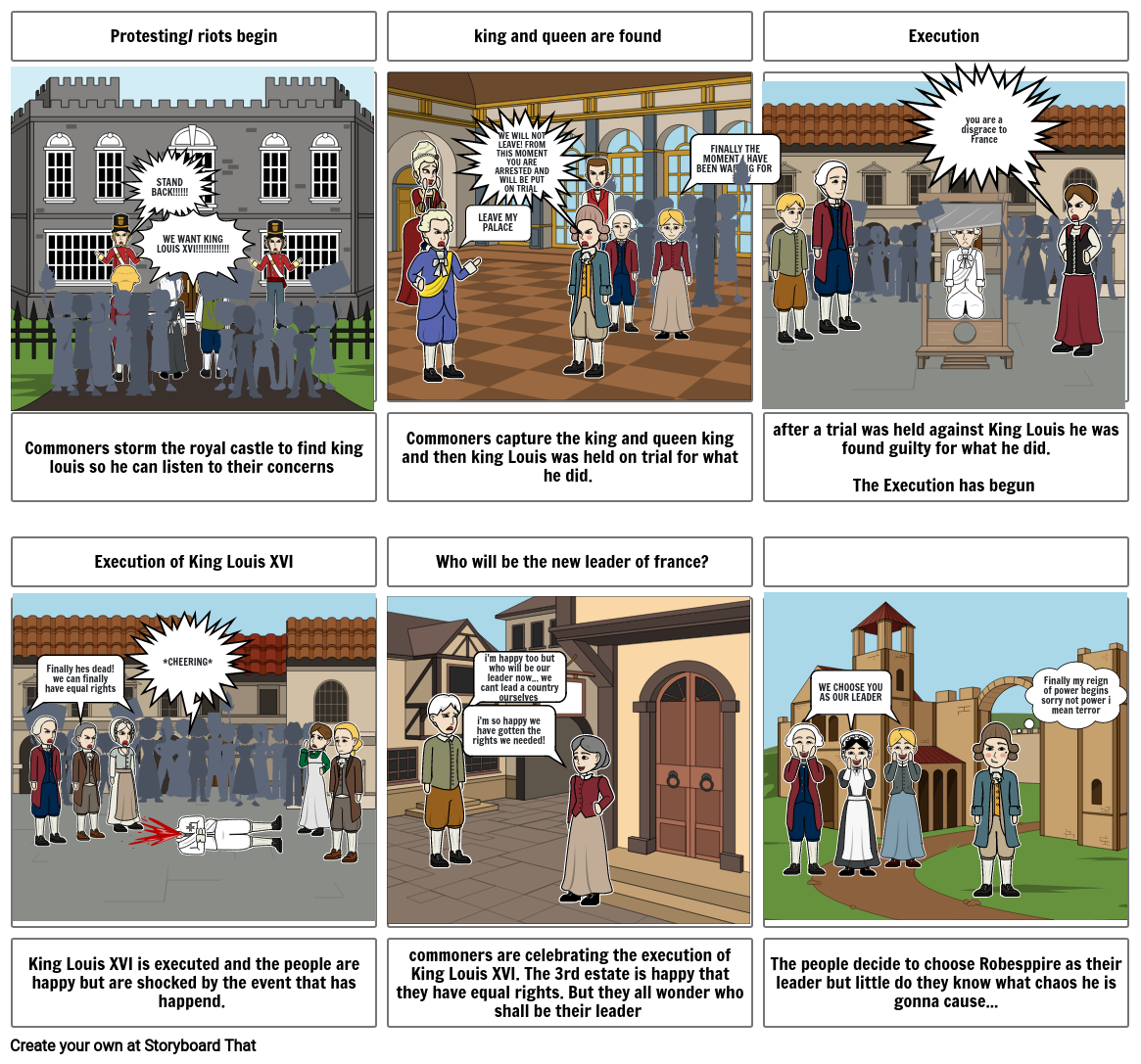 French Revolution Part 2 Storyboard by 7e7d5e42