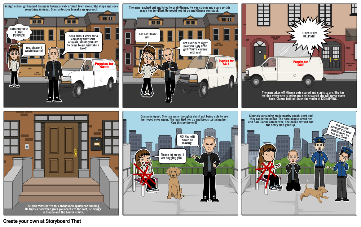 Criminal Activity Storyboard: Kidnapping