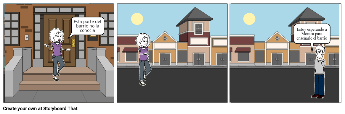 Monica visita el barrio