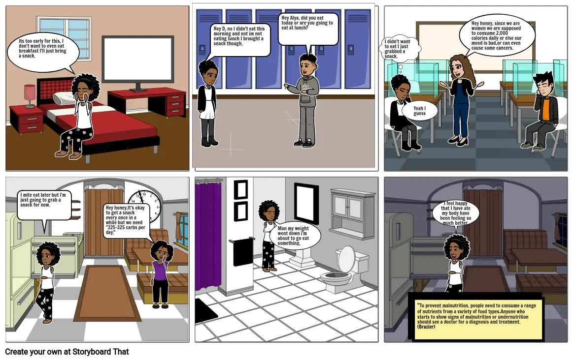 Health risk Behavior Comic Strip