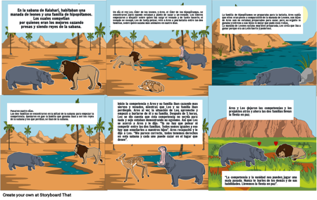 La Paz en la sabana-fabula