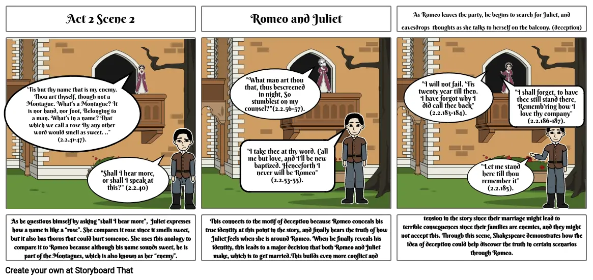 Romeo and Juliet storyboard 1