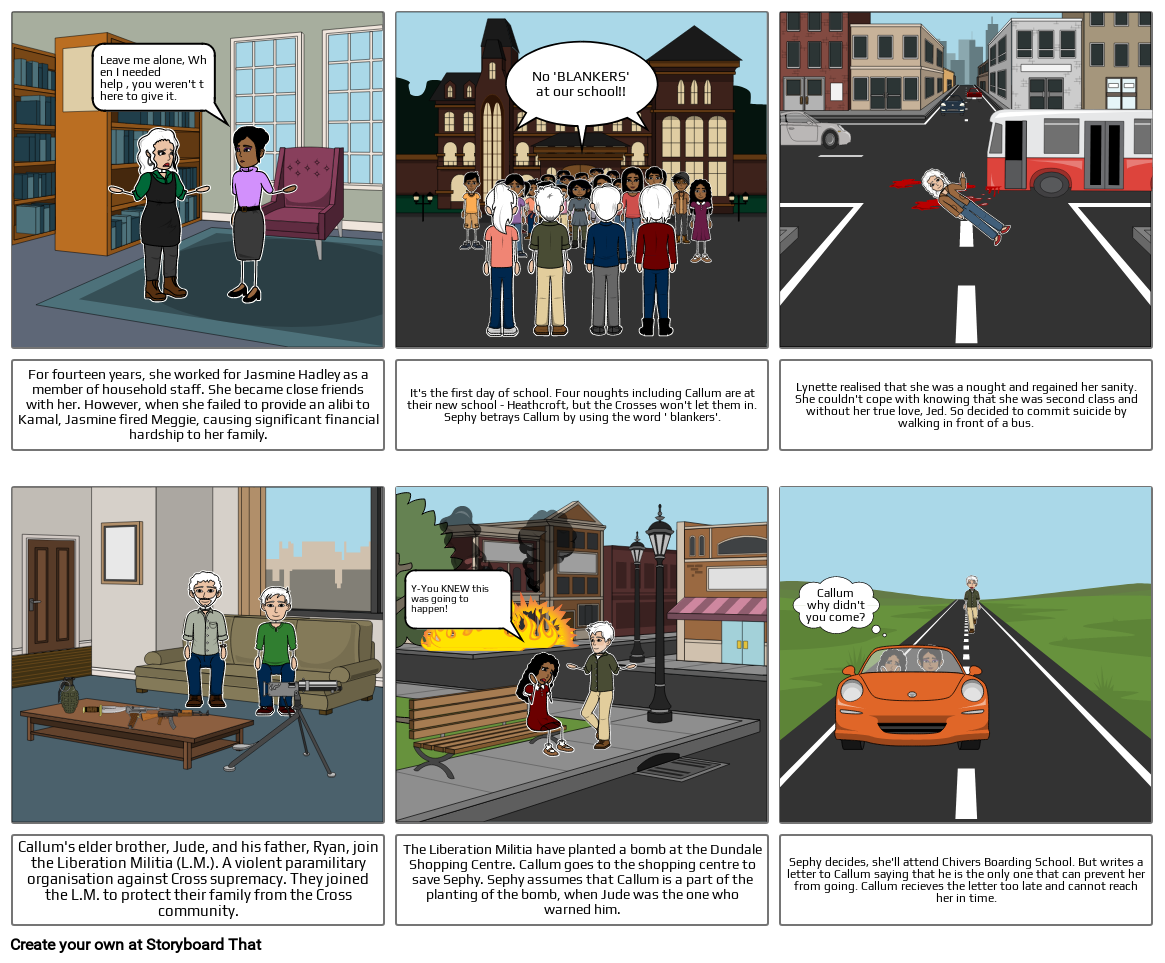 Noughts and Crosses Key Moments Storyboard