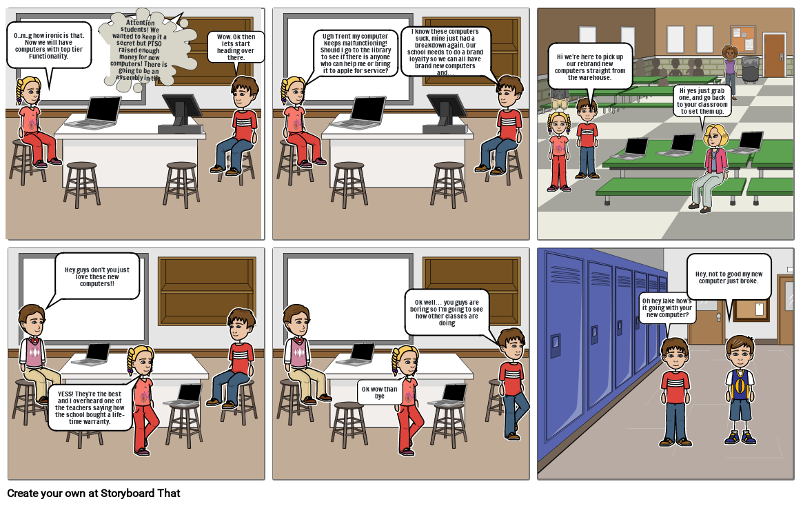 Comic strip vocabulary activity