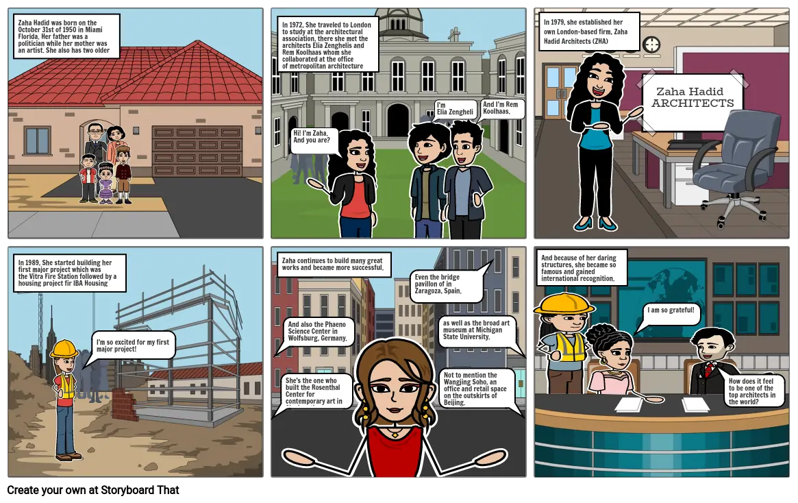 Zaha Hadid&#39;s comic strip part 1 Jelean Carino