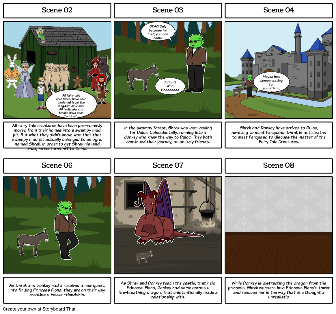 Shrek - Story of my Life Storyboard by 804444989362