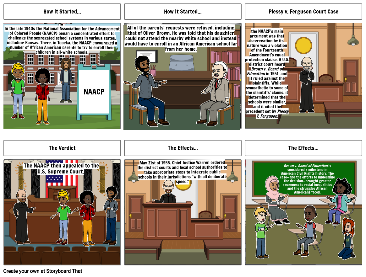 brown v board of ed Storyboard by 806f7e21