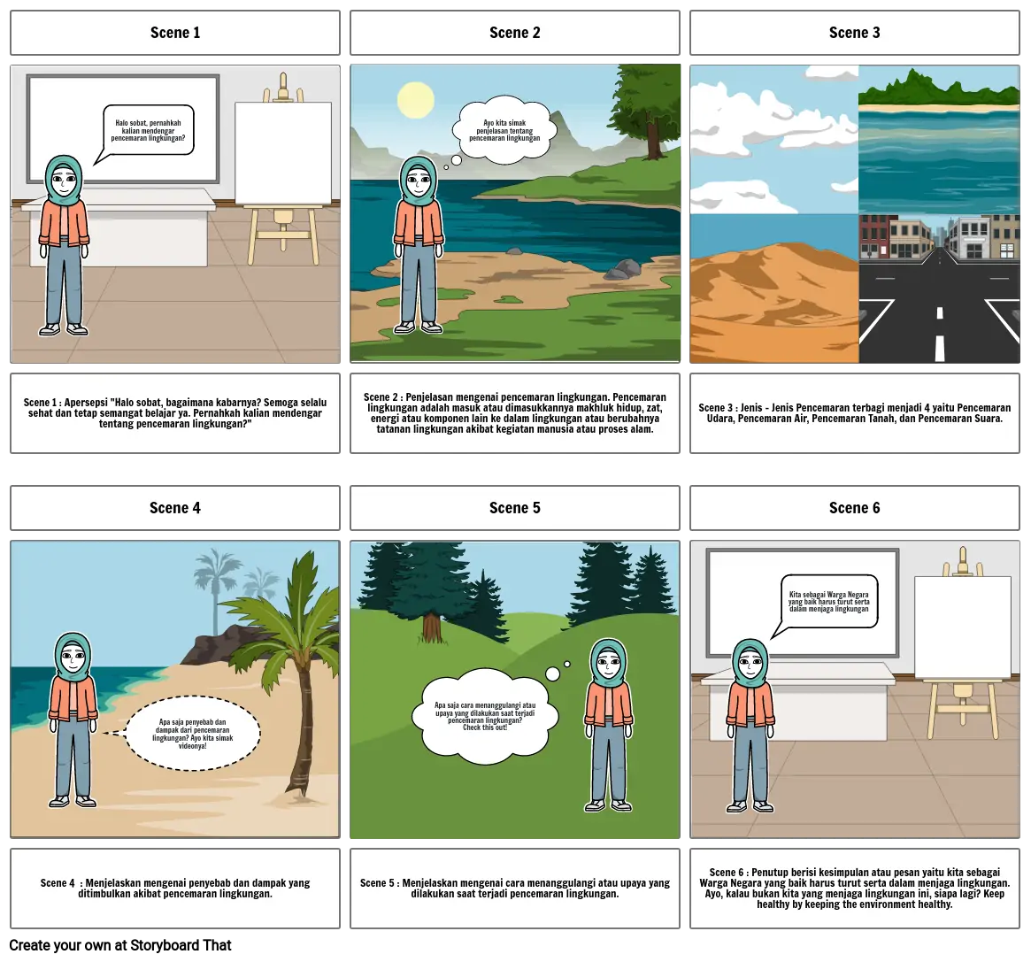 Storyboard Pencemaran Lingkungan