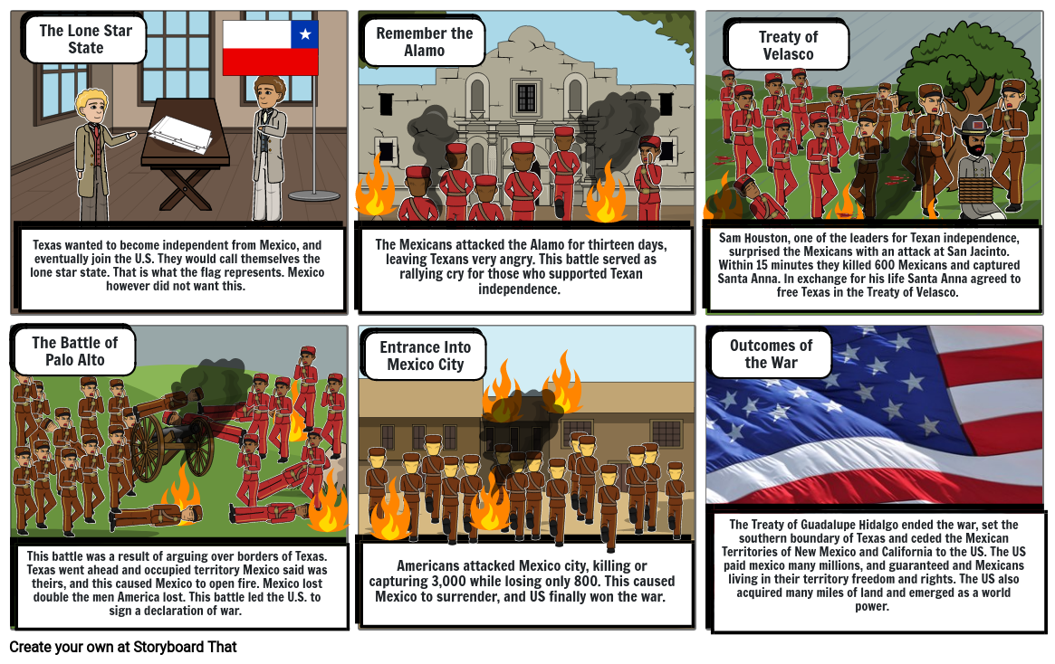 Mexican american war Storyboard by 80ae89c4