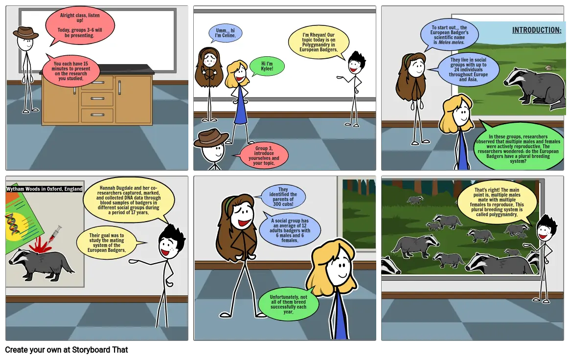 Writing Assignment: Mating Systems Comic