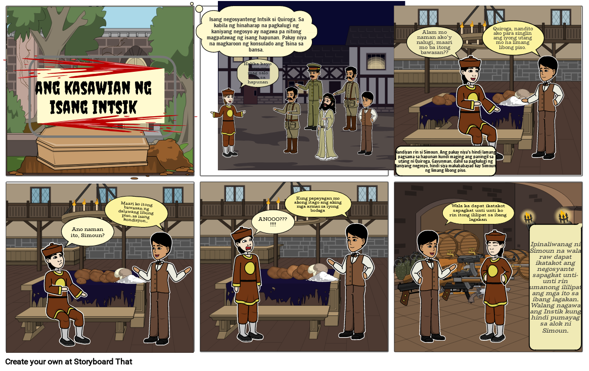 Kabanata 16 "Ang Kasawian ng Intsik Storyboard