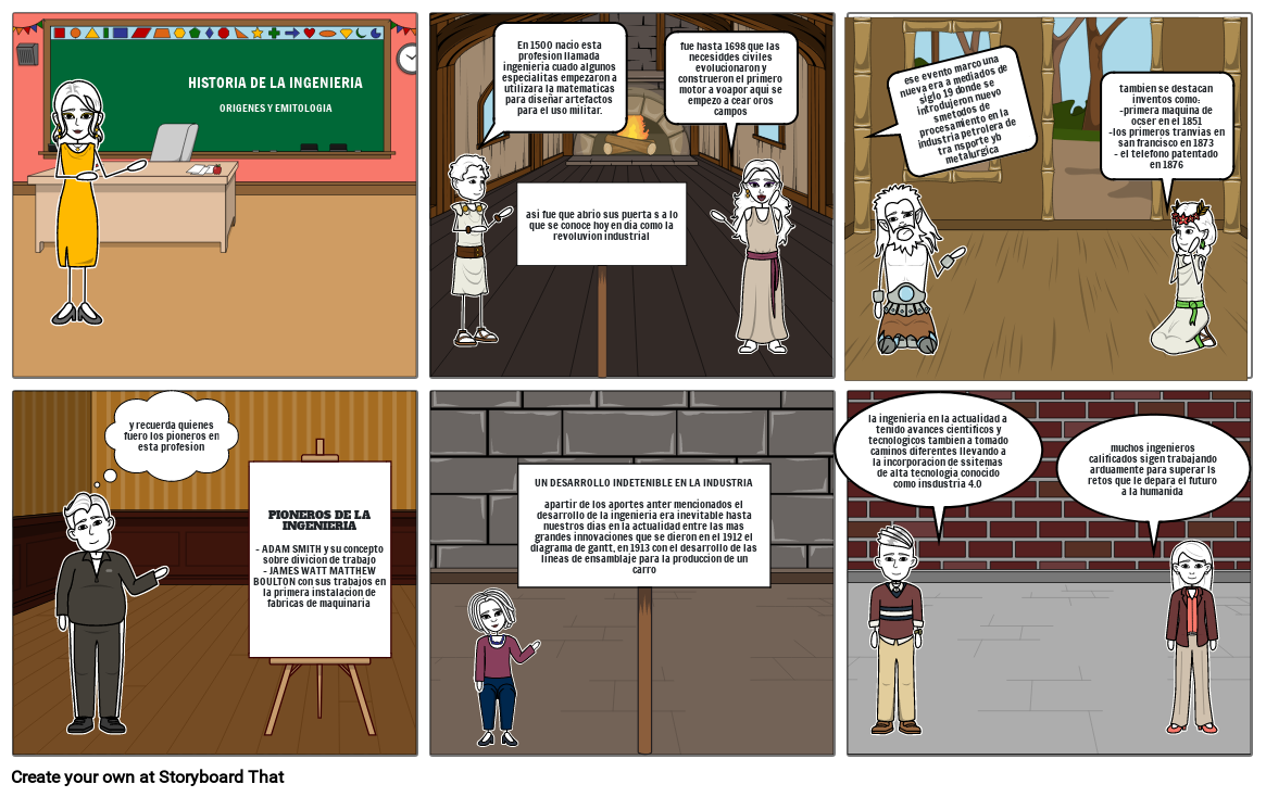 Historia De La Ingenier A Storyboard By Afcffc