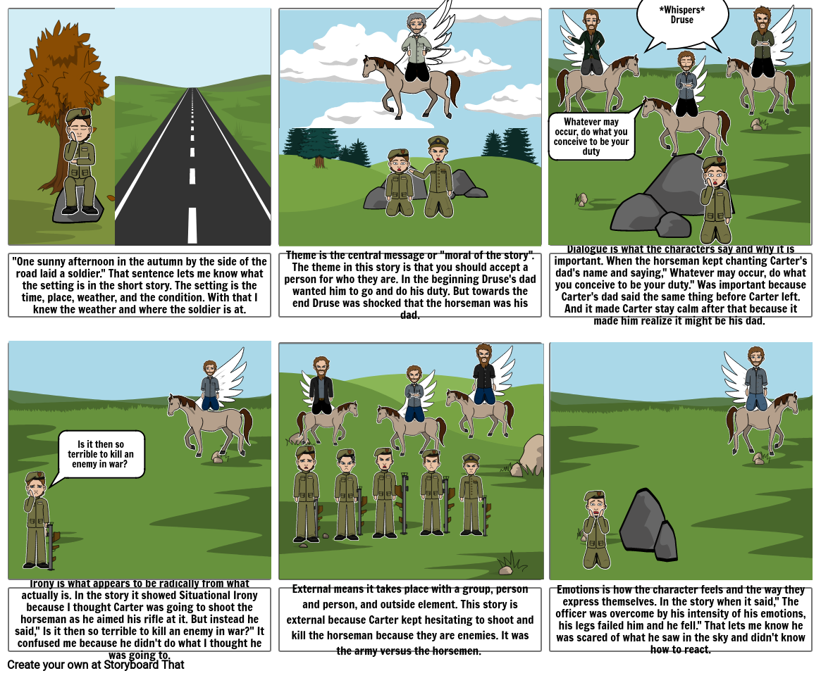 Horseman in the Sky Storyboard by 81ba37b9