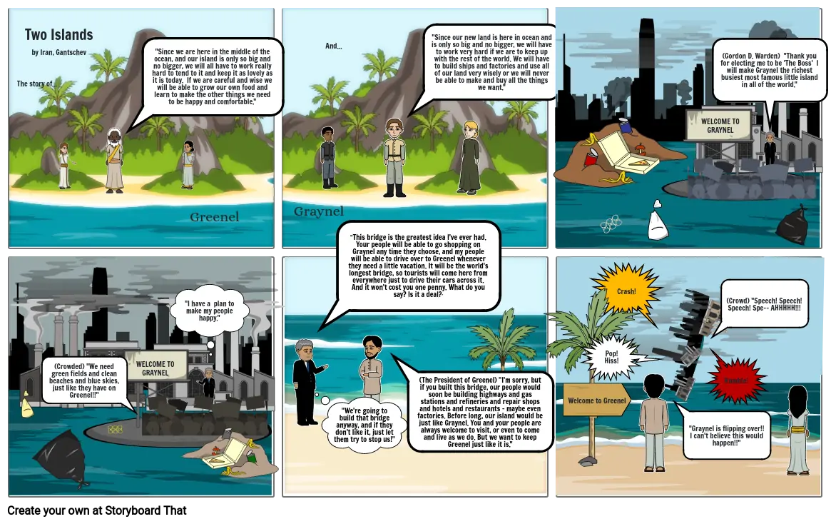 Two Island comic strip