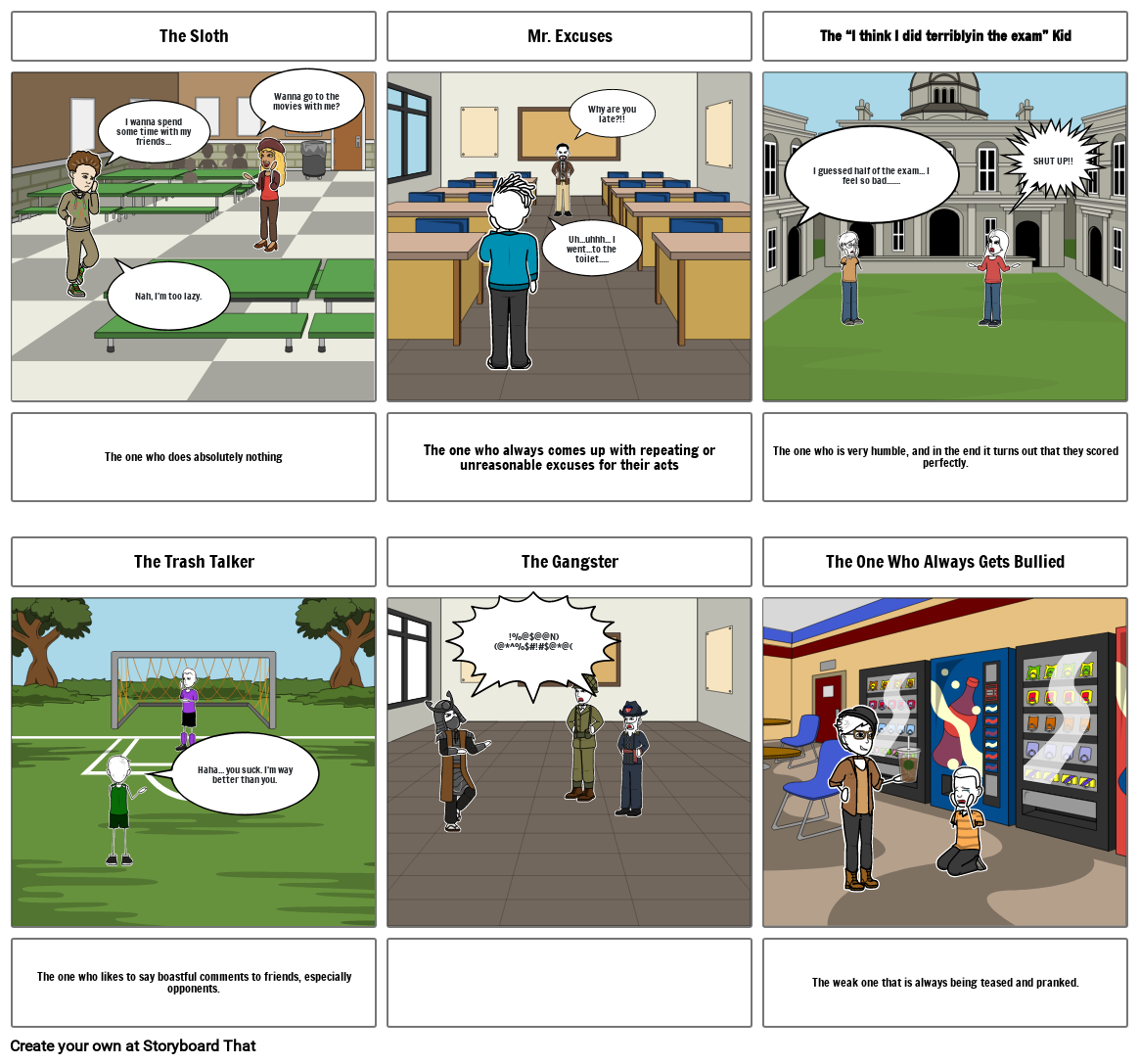 EP Students Stereotypes Storyboard by 81dcb33c