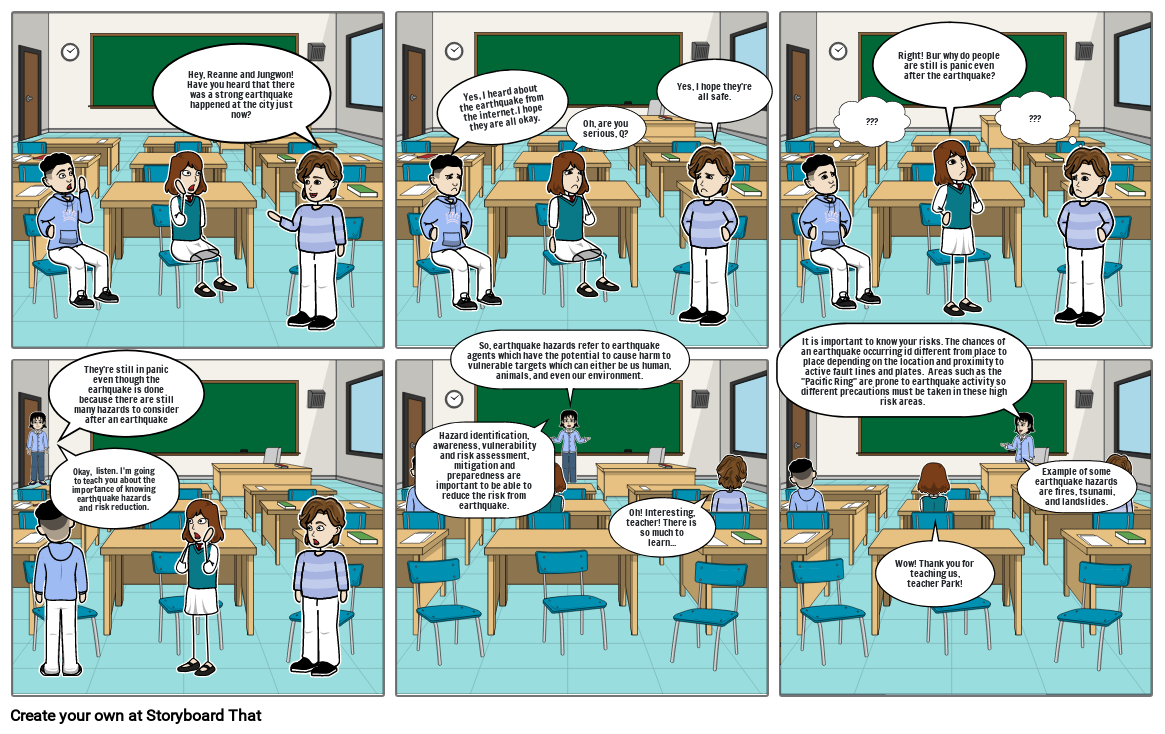 EARTHQUAKE HAZARD AND RISK REDUCTION Storyboard