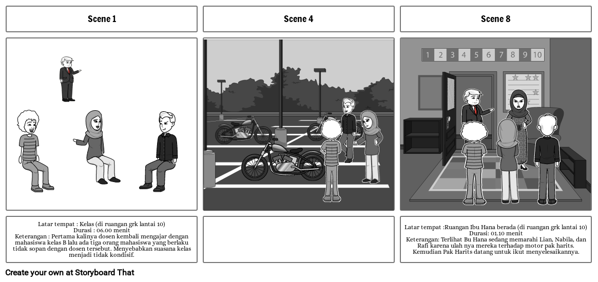 Storyboard : Langit Kelabu Hanyalah Awan Yang Lewat