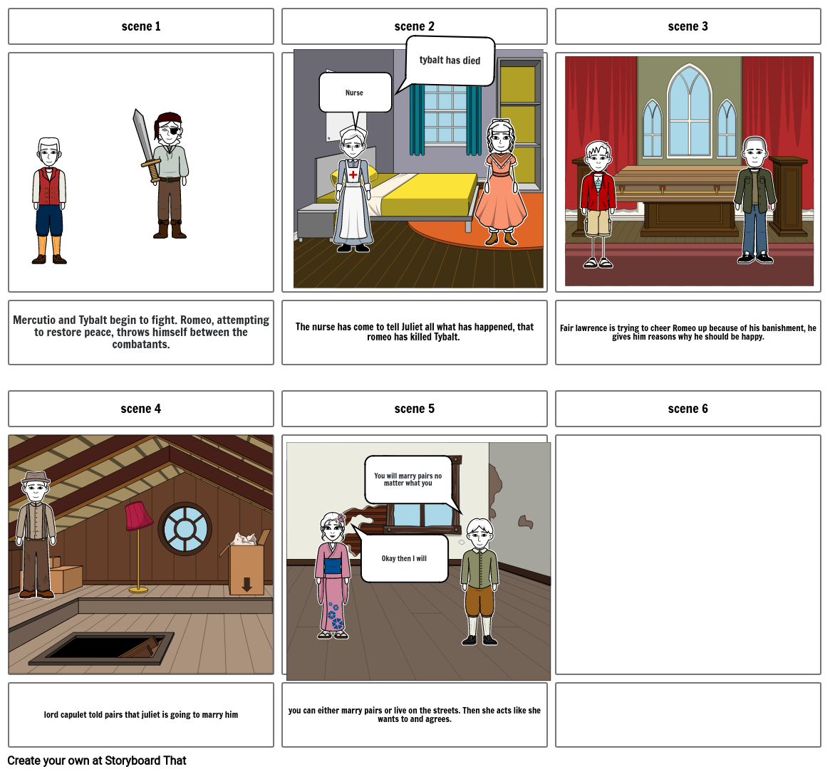 Act Scene Storyboard By Efa