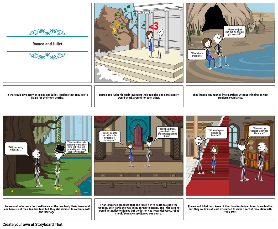 Romeo And Juliet Story Board Storyboard By 8296d1cb 7137