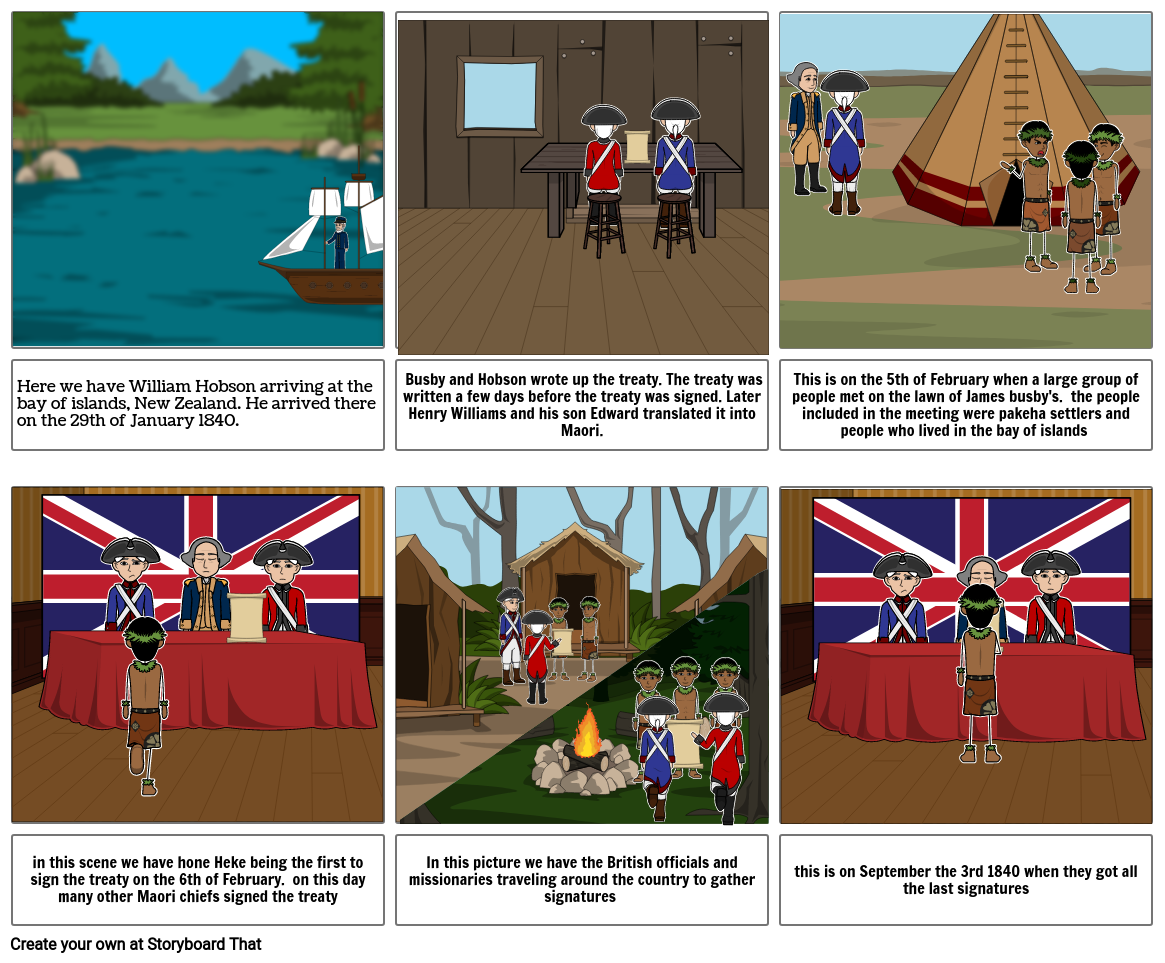 Treaty Of Waitangi Storyboard By 82b7afdb