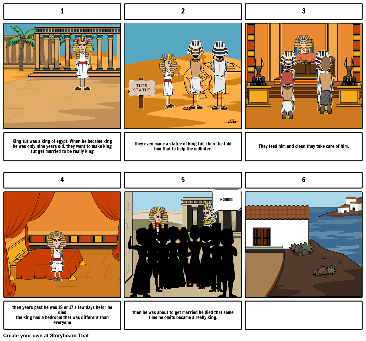 King Tut Storyboard by 8379ada314057