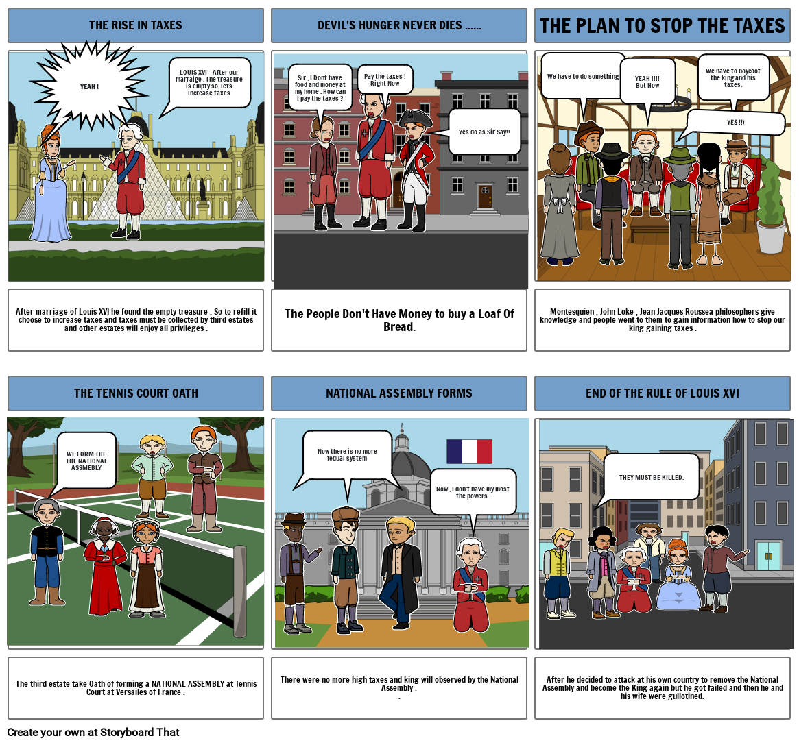 FRENCH REVOLUTION Storyboard by 83ea4c67