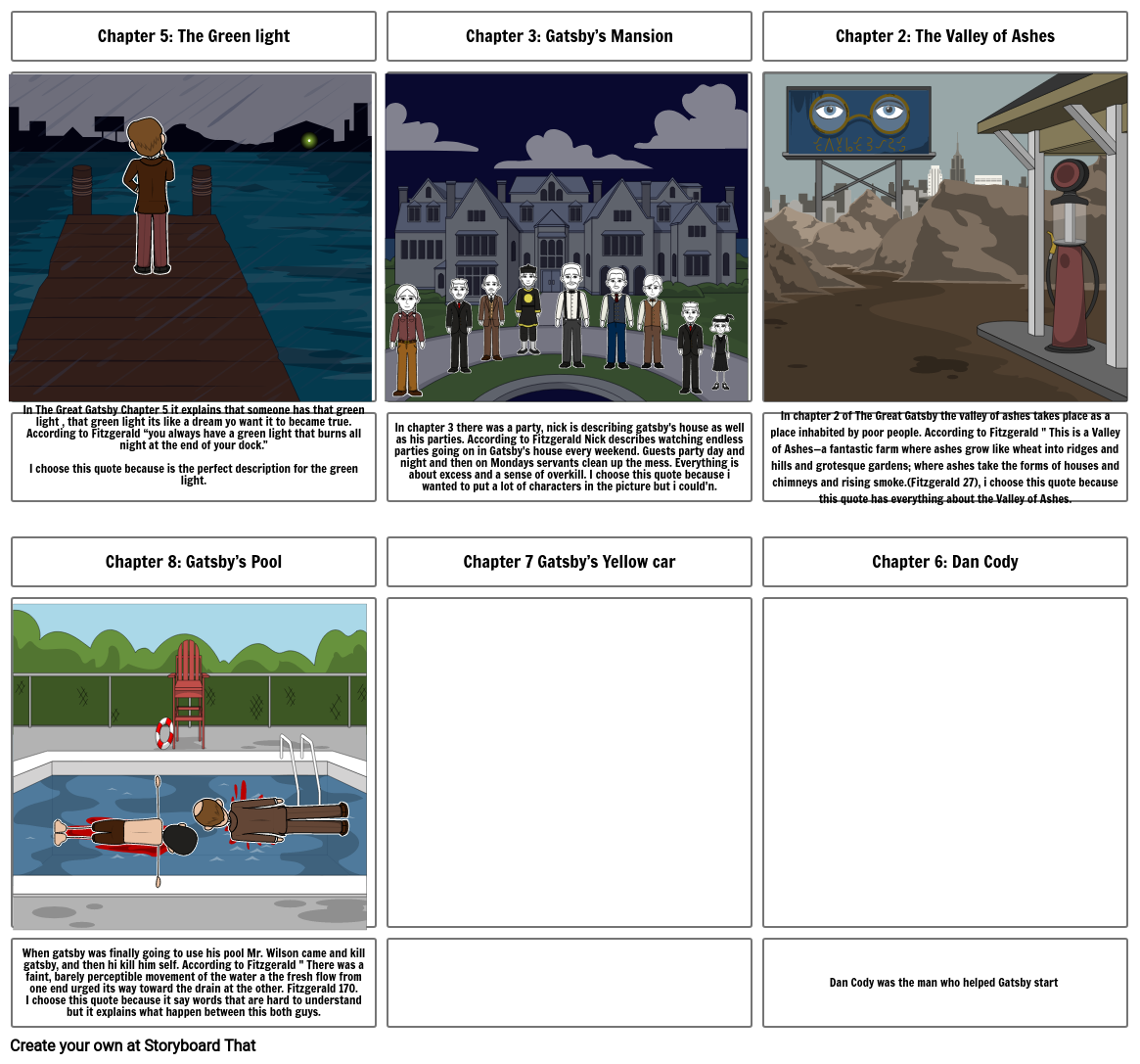 The Great Gatsby Storyboard by 83eaac5d