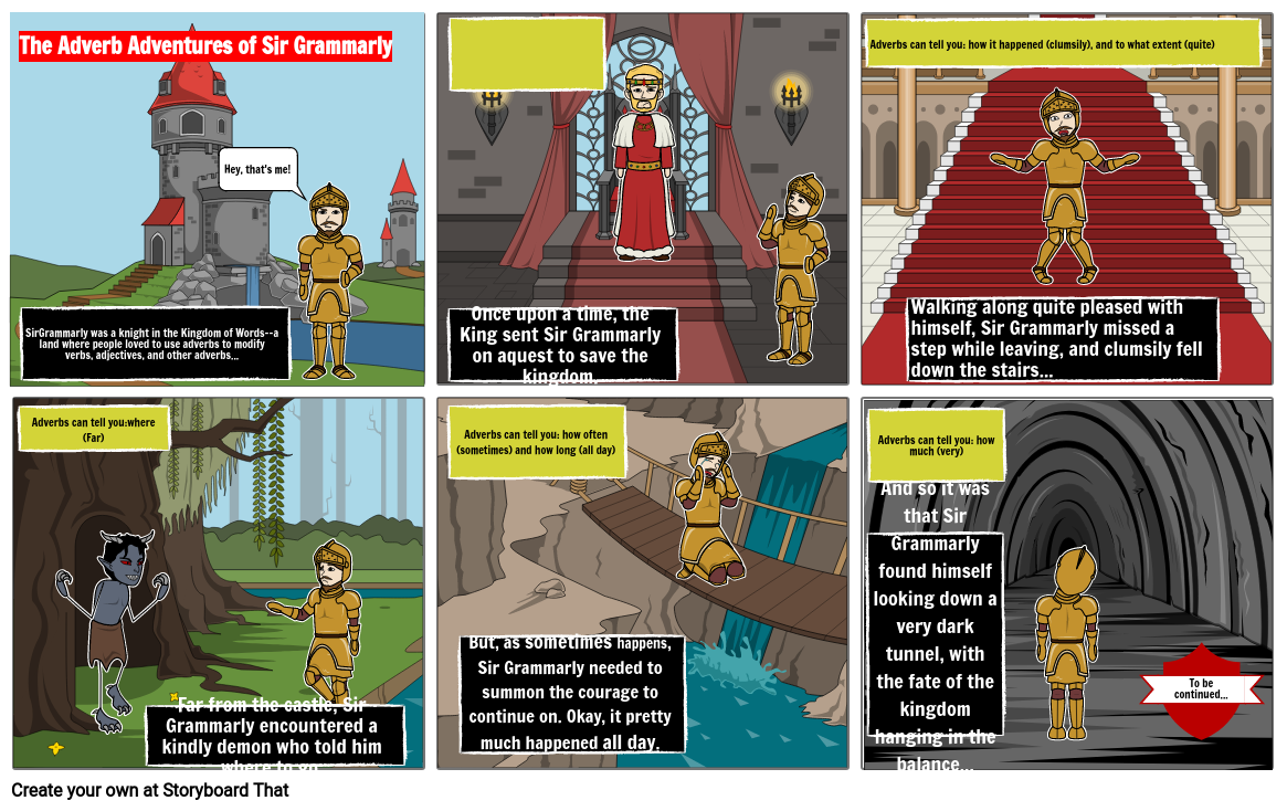 Adverb Comic Storyboard by 840d9333