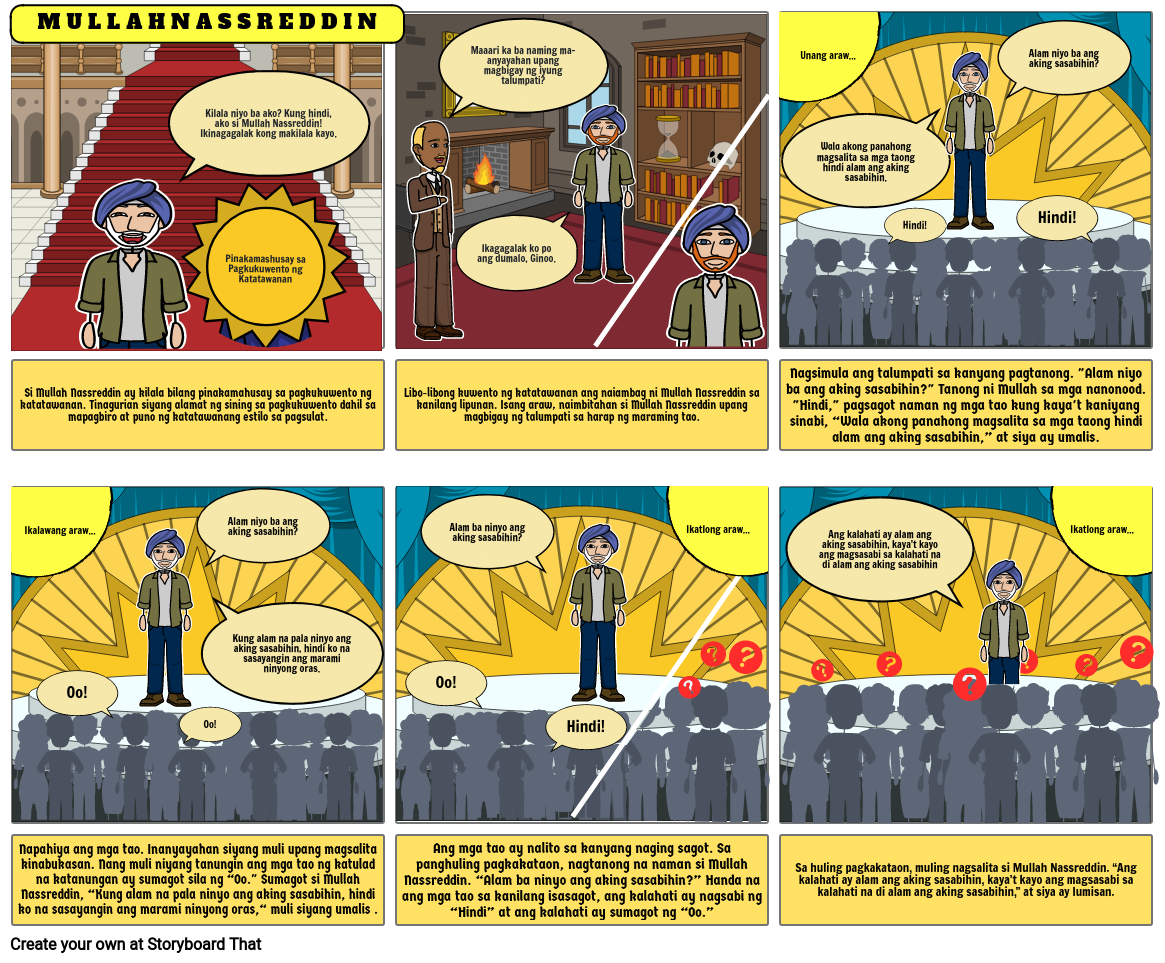 Mullah Nassredin(Komik-strips) Storyboard by 846d8c38