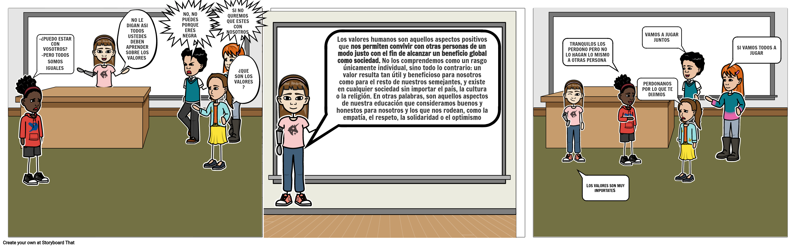 Los Valores Storyboard By 8471c8c2 3529