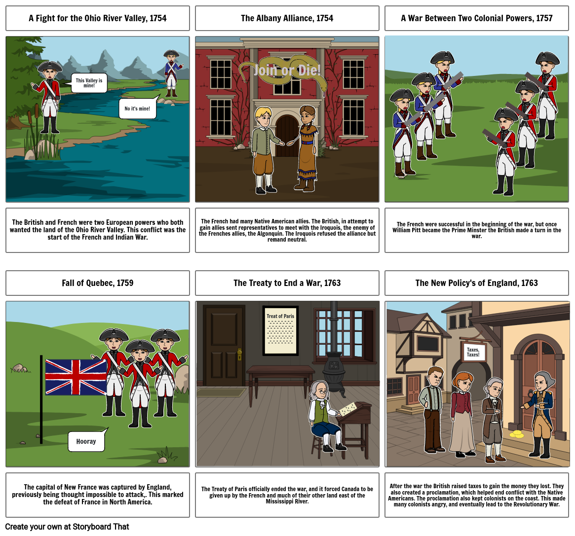 The French And Indian War Storyboard By 84bb87c1