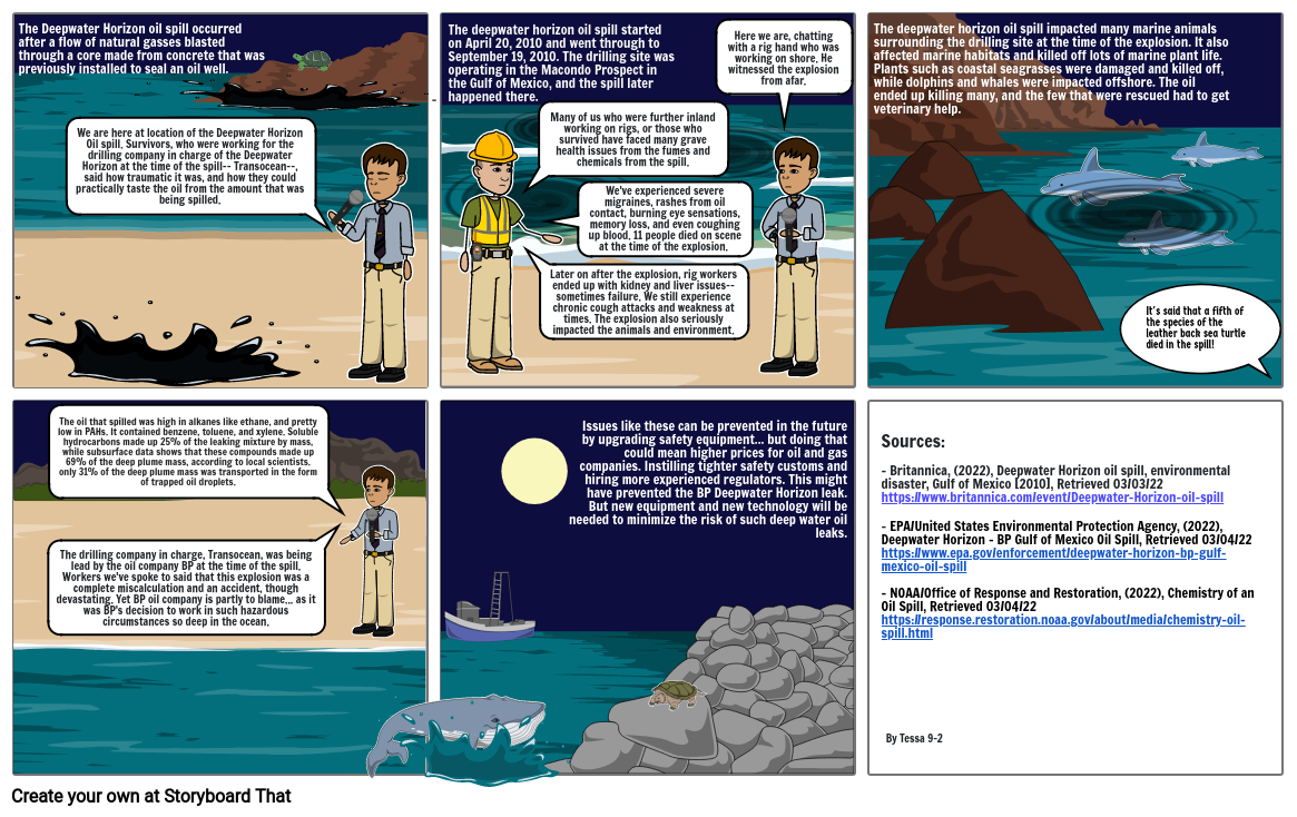 oil spill Storyboard by 856dbd94