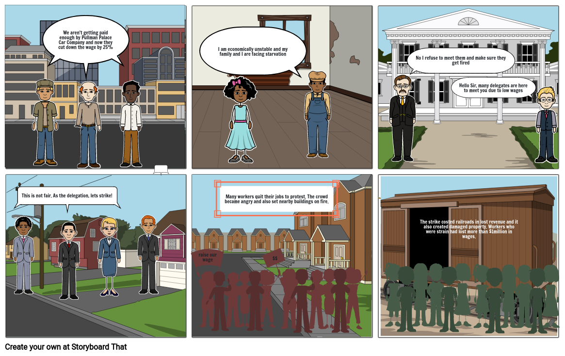 Pullman strike Storyboard by 85e90627