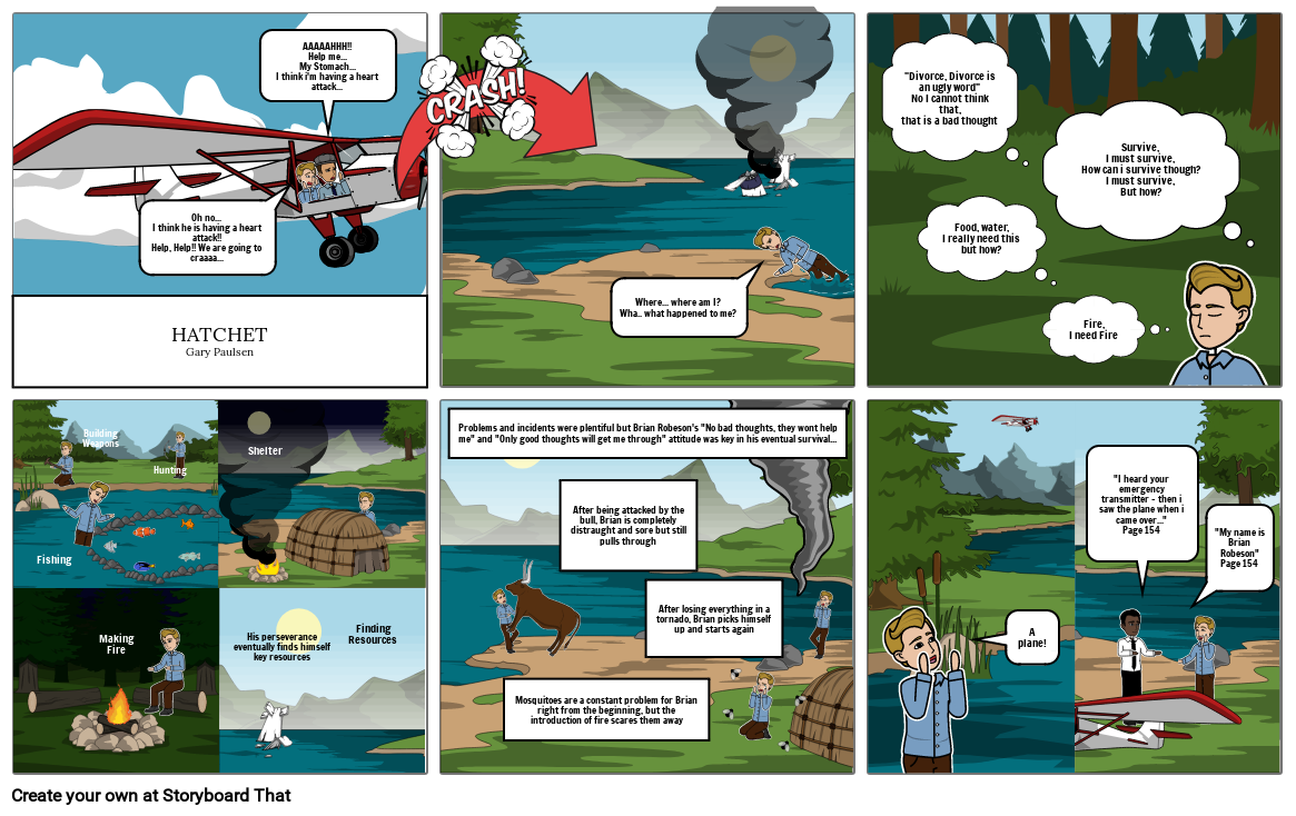 The HATCHET comic strip by Vanesa Jimenez Storyboard